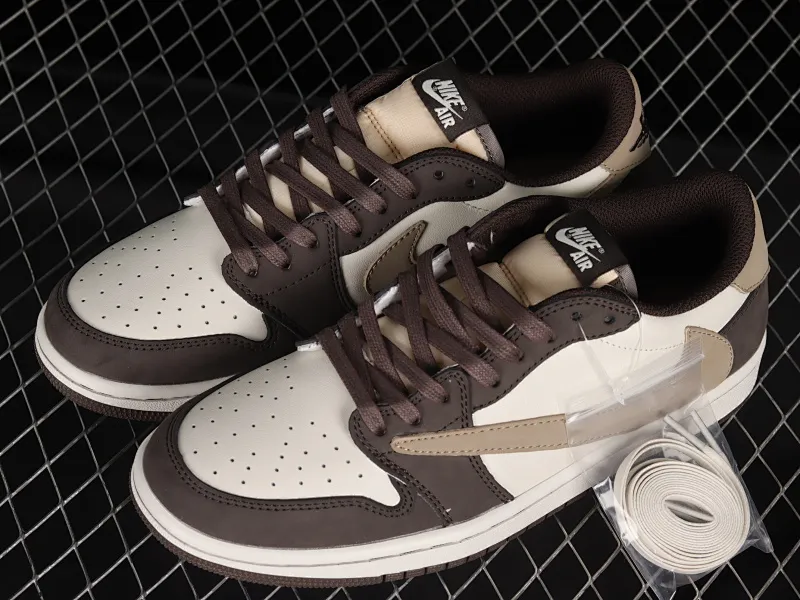 All Categories Air Jordan Jordan Series Basketball Shoes Air Jordan 1 Low Travis Scott x Air Jordan 1 Low OG AJ1 Joe 1 Reversed Overhook Joint Style Casual Sports Basketball Shoes DM7866-666